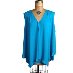 Violet & Claire Turquoise Women's Sleeveless Top, 2X